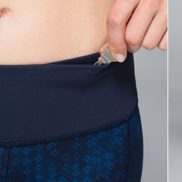 Lululemon Sashiko patchwork wunder under pants Size 4! - Picture 4 of 13